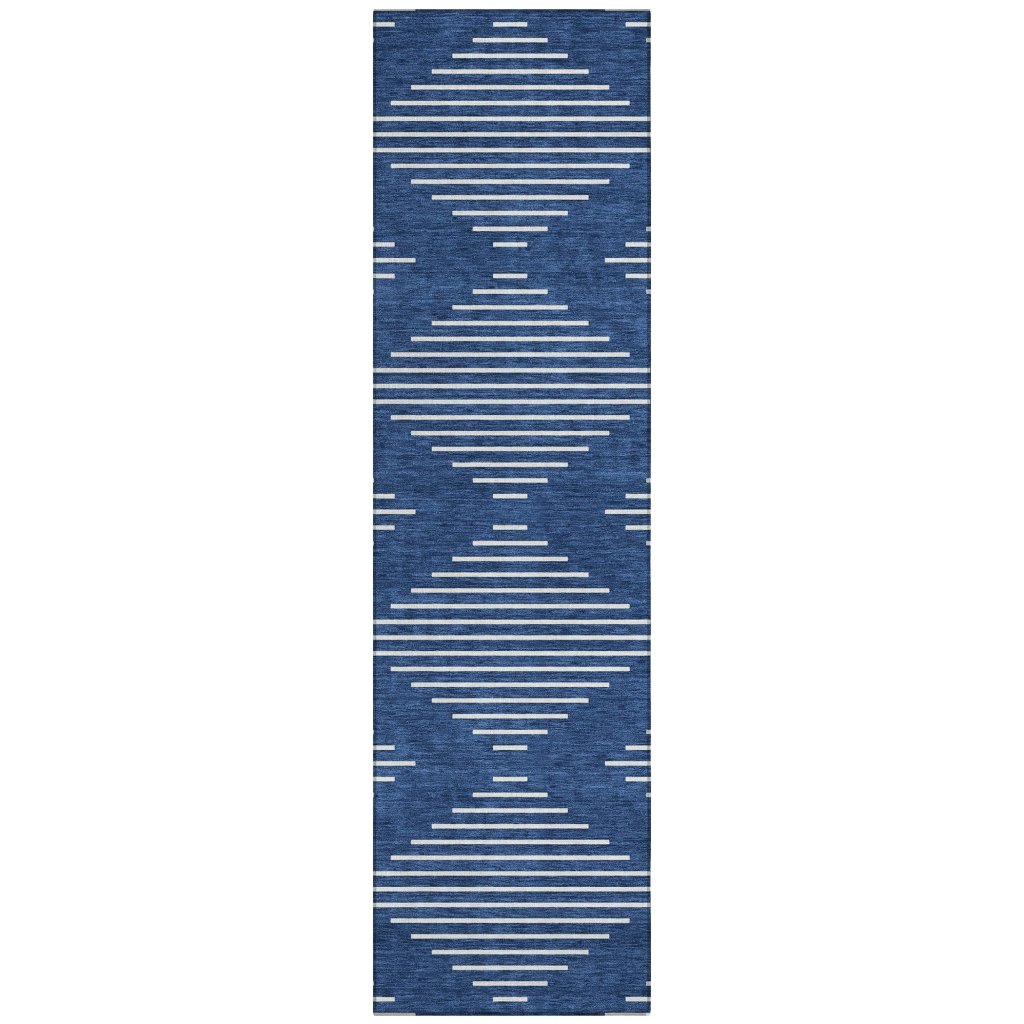 LOOMLAN Rugs Velina Blue Washable Indoor-Outdoor Rug