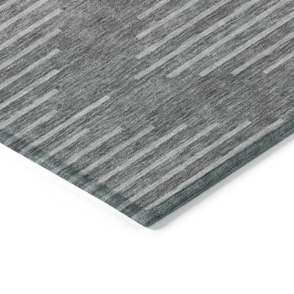 LOOMLAN Rugs Velina Charcoal Washable Indoor-Outdoor Rug