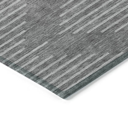LOOMLAN Rugs Velina Charcoal Washable Indoor-Outdoor Rug