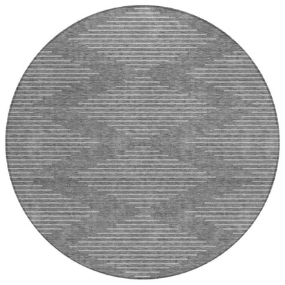 LOOMLAN Rugs Velina Charcoal Washable Indoor-Outdoor Rug