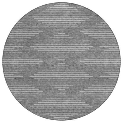LOOMLAN Rugs Velina Charcoal Washable Indoor-Outdoor Rug