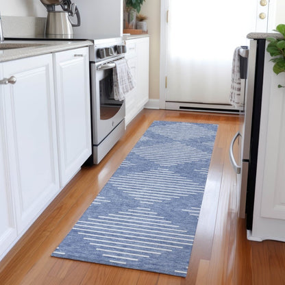 LOOMLAN Rugs Velina Denim Washable Indoor-Outdoor Rug