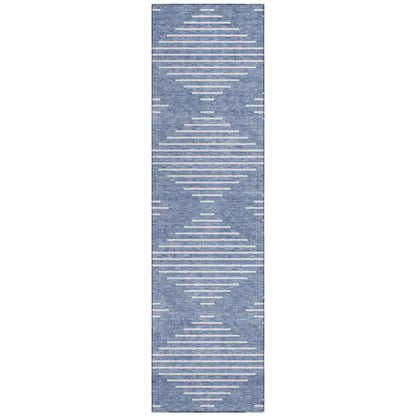 LOOMLAN Rugs Velina Denim Washable Indoor-Outdoor Rug