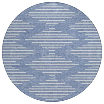 LOOMLAN Rugs Velina Denim Washable Indoor-Outdoor Rug