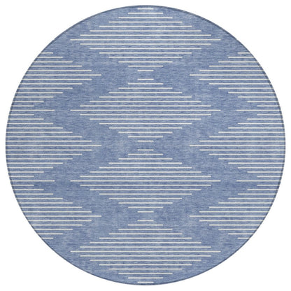 LOOMLAN Rugs Velina Denim Washable Indoor-Outdoor Rug