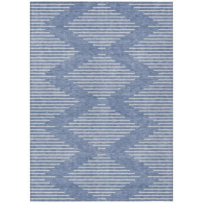 LOOMLAN Rugs Velina Denim Washable Indoor-Outdoor Rug