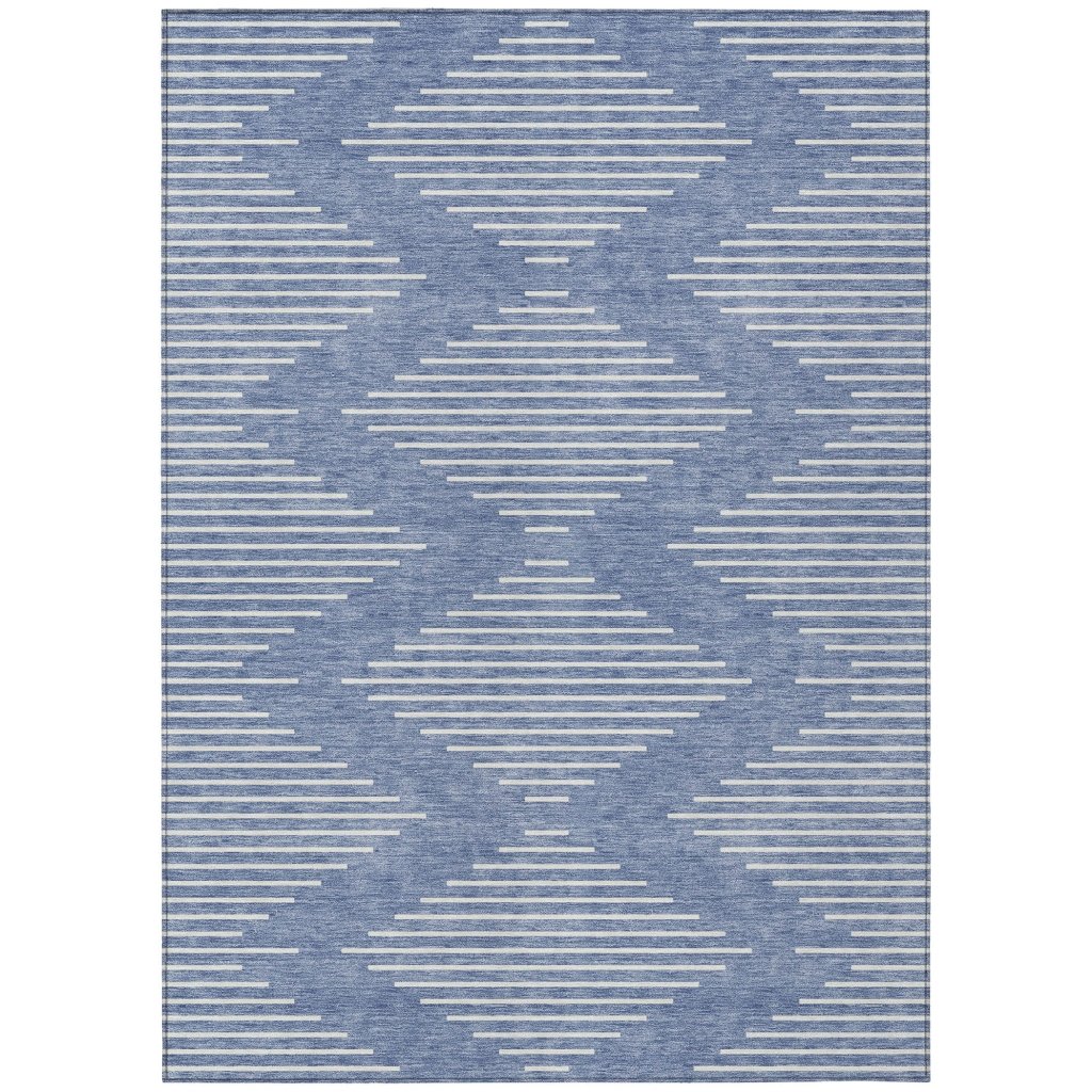 LOOMLAN Rugs Velina Denim Washable Indoor-Outdoor Rug