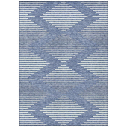 LOOMLAN Rugs Velina Denim Washable Indoor-Outdoor Rug