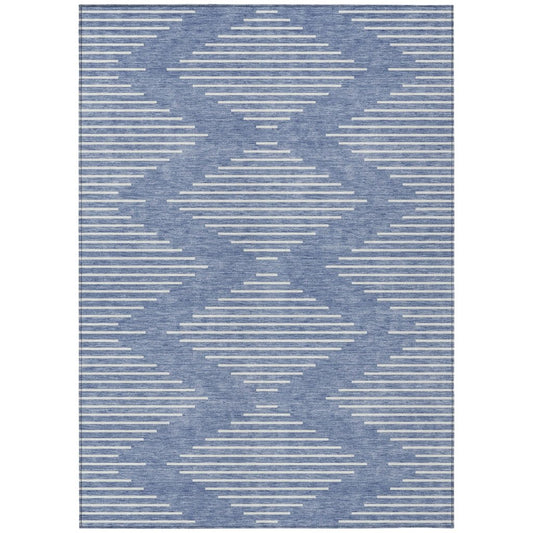 LOOMLAN Rugs Velina Denim Washable Indoor-Outdoor Rug