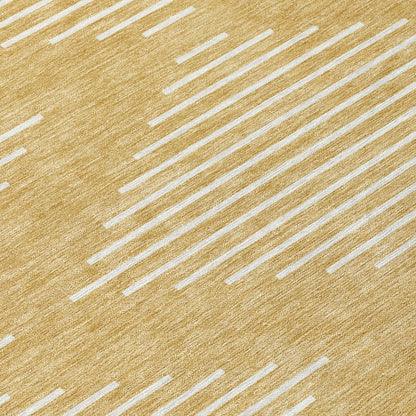 LOOMLAN Rugs Velina Gold Washable Indoor-Outdoor Rug