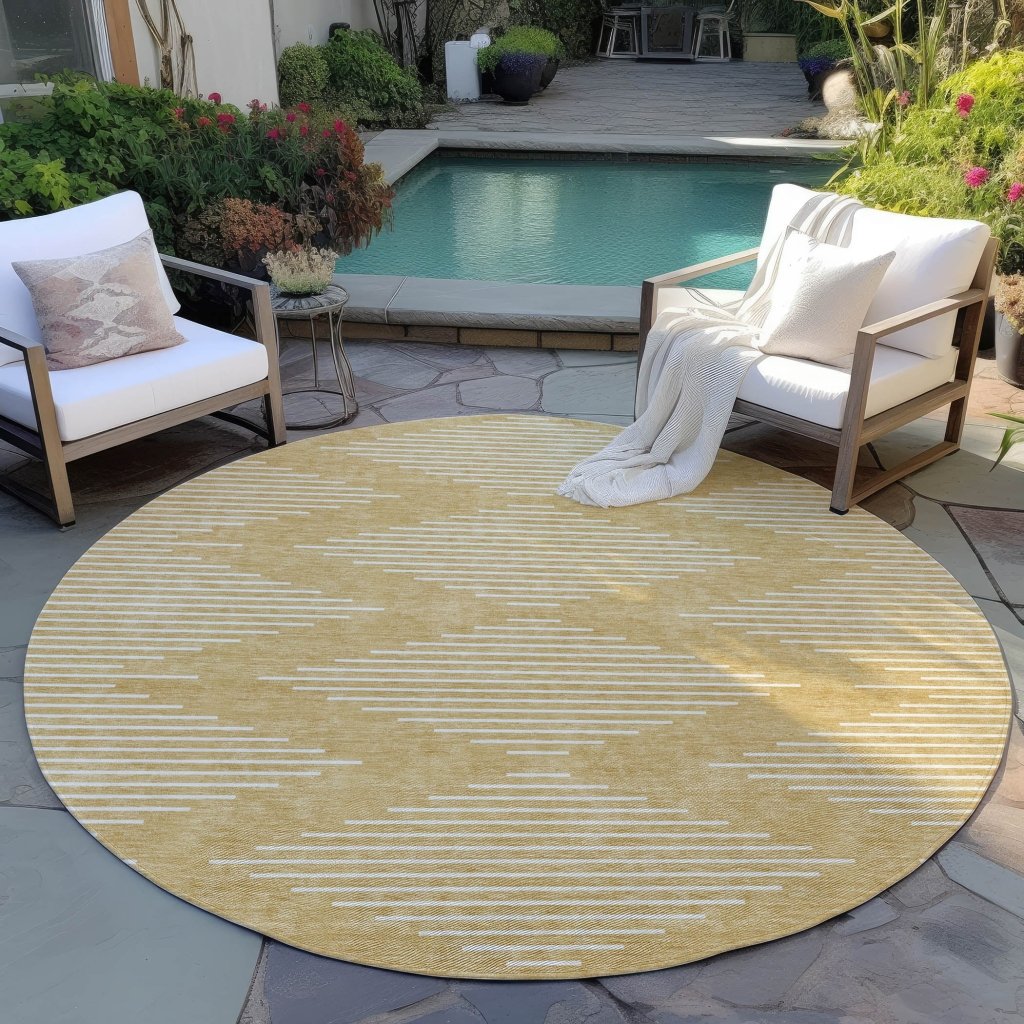 LOOMLAN Rugs Velina Gold Washable Indoor-Outdoor Rug