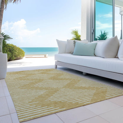 LOOMLAN Rugs Velina Gold Washable Indoor-Outdoor Rug