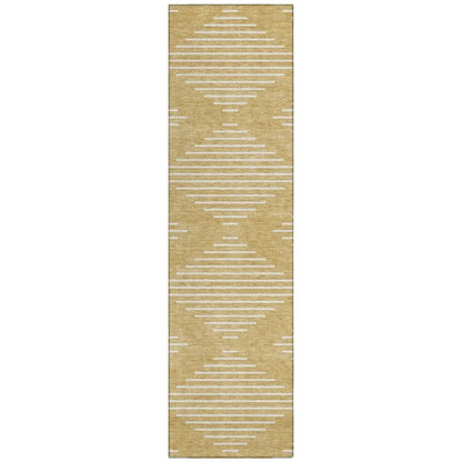 LOOMLAN Rugs Velina Gold Washable Indoor-Outdoor Rug