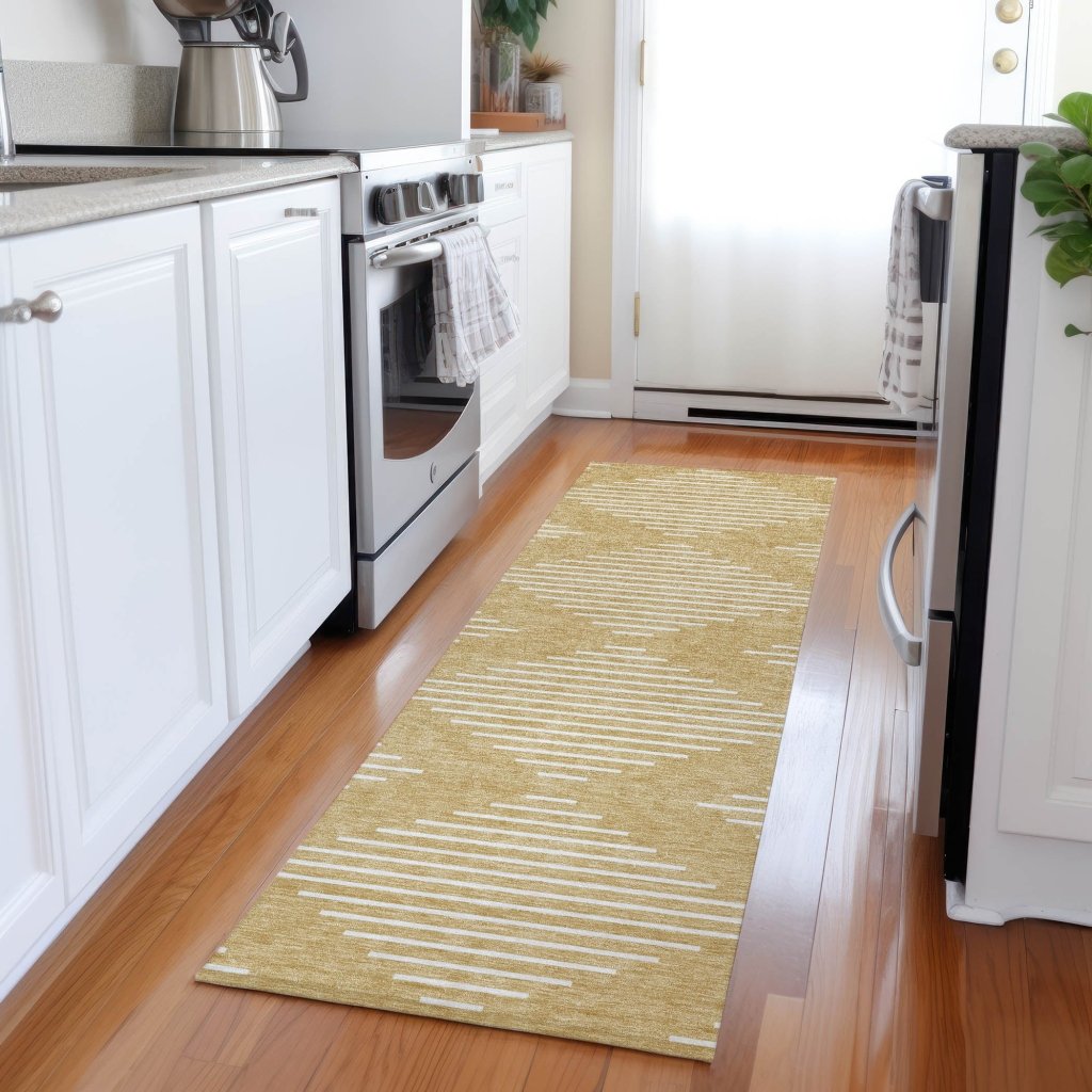 LOOMLAN Rugs Velina Gold Washable Indoor-Outdoor Rug
