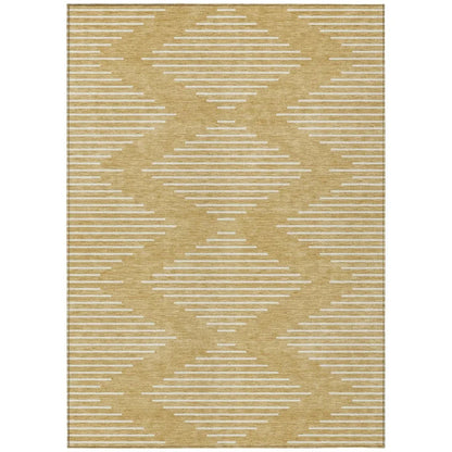 LOOMLAN Rugs Velina Gold Washable Indoor-Outdoor Rug