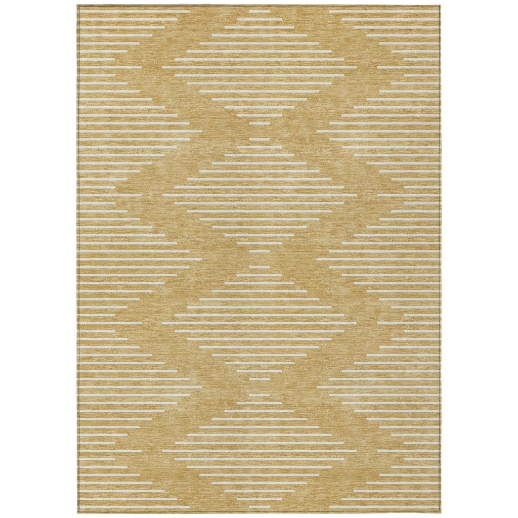 LOOMLAN Rugs Velina Gold Washable Indoor-Outdoor Rug
