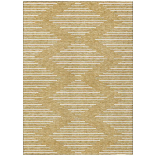 LOOMLAN Rugs Velina Gold Washable Indoor-Outdoor Rug