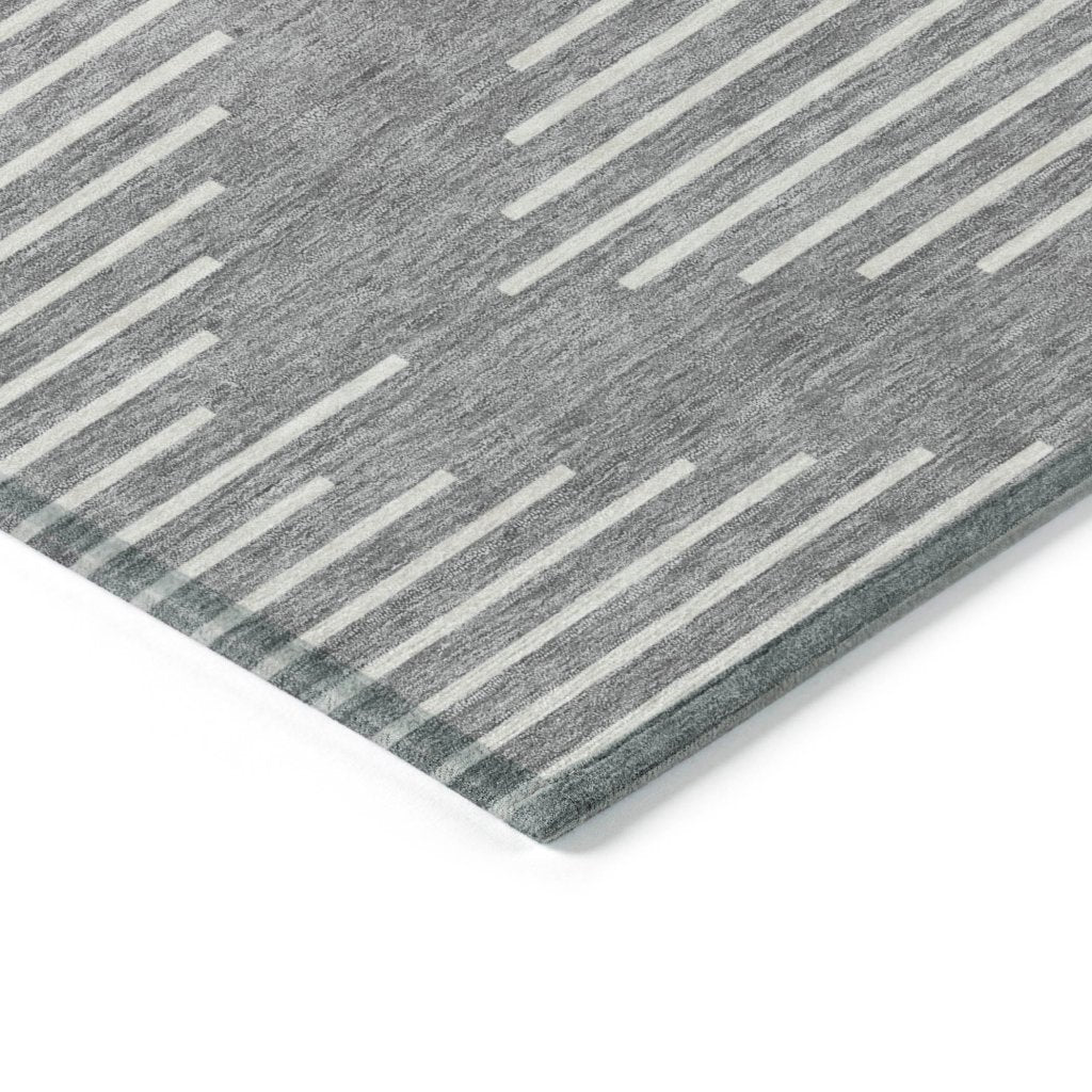 LOOMLAN Rugs Velina Gray Washable Indoor-Outdoor Rug