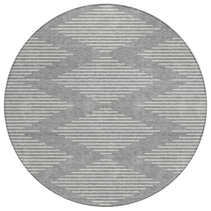 LOOMLAN Rugs Velina Gray Washable Indoor-Outdoor Rug