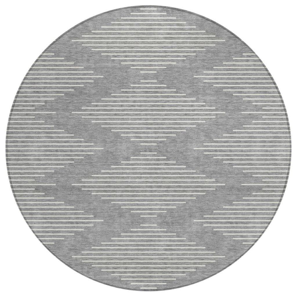 LOOMLAN Rugs Velina Gray Washable Indoor-Outdoor Rug