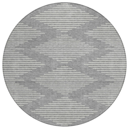 LOOMLAN Rugs Velina Gray Washable Indoor-Outdoor Rug