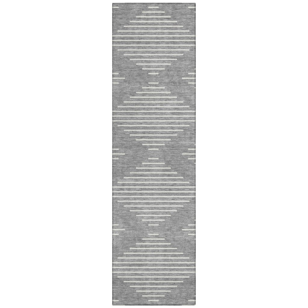 LOOMLAN Rugs Velina Gray Washable Indoor-Outdoor Rug