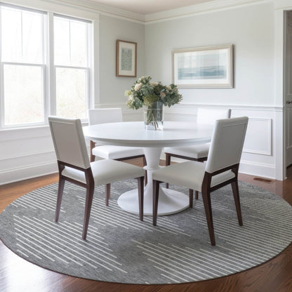 LOOMLAN Rugs Velina Gray Washable Indoor-Outdoor Rug