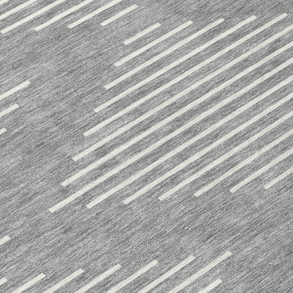 LOOMLAN Rugs Velina Gray Washable Indoor-Outdoor Rug