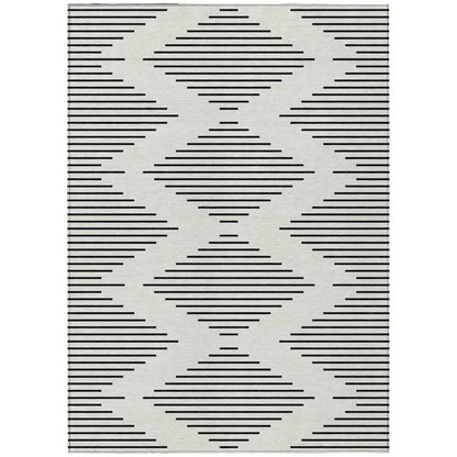 LOOMLAN Rugs Velina Ivory Washable Indoor-Outdoor Rug