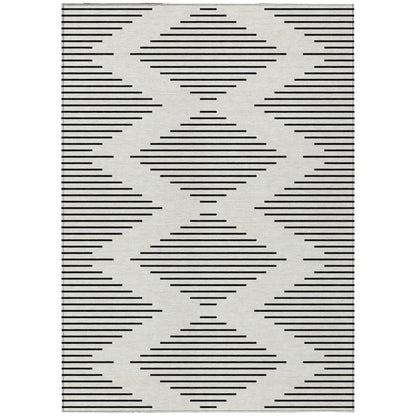 LOOMLAN Rugs Velina Ivory Washable Indoor-Outdoor Rug