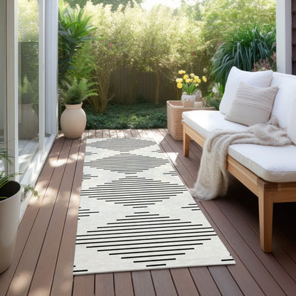 LOOMLAN Rugs Velina Ivory Washable Indoor-Outdoor Rug
