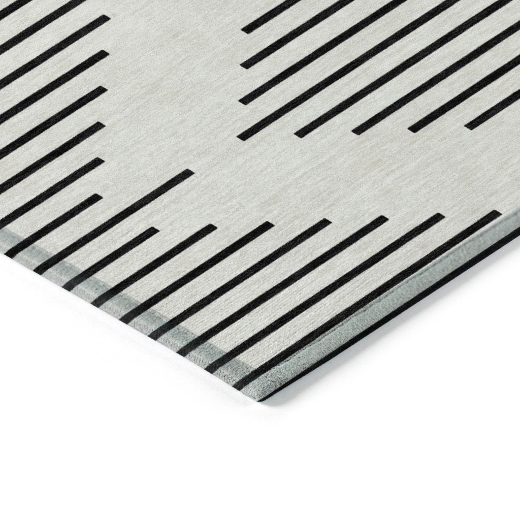 LOOMLAN Rugs Velina Ivory Washable Indoor-Outdoor Rug