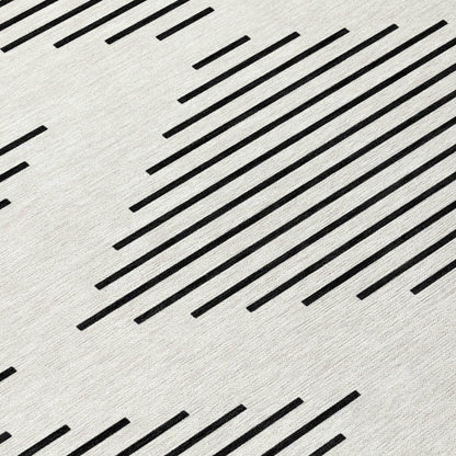 LOOMLAN Rugs Velina Ivory Washable Indoor-Outdoor Rug
