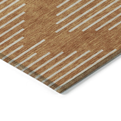 LOOMLAN Rugs Velina Orange Washable Indoor-Outdoor Rug
