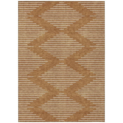 LOOMLAN Rugs Velina Orange Washable Indoor-Outdoor Rug