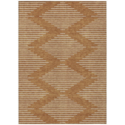 LOOMLAN Rugs Velina Orange Washable Indoor-Outdoor Rug