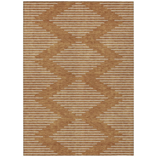 LOOMLAN Rugs Velina Orange Washable Indoor-Outdoor Rug