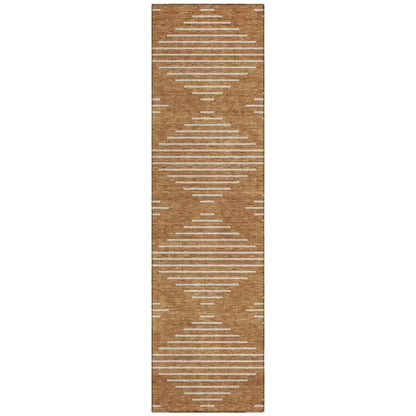 LOOMLAN Rugs Velina Orange Washable Indoor-Outdoor Rug