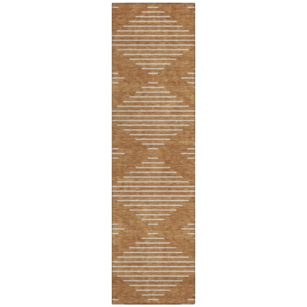 LOOMLAN Rugs Velina Orange Washable Indoor-Outdoor Rug