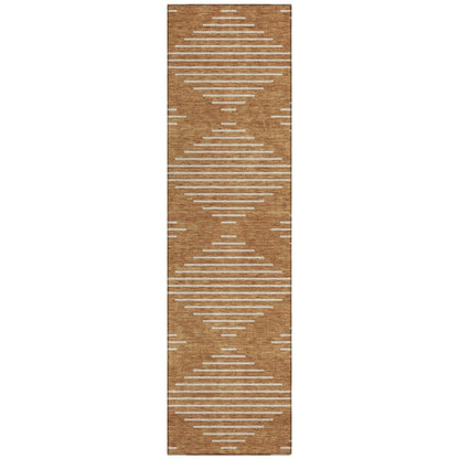 LOOMLAN Rugs Velina Orange Washable Indoor-Outdoor Rug