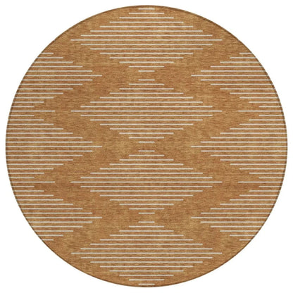 LOOMLAN Rugs Velina Orange Washable Indoor-Outdoor Rug