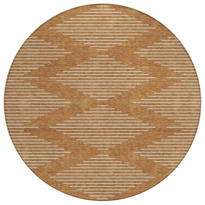 LOOMLAN Rugs Velina Orange Washable Indoor-Outdoor Rug