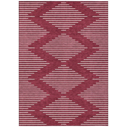 Velina Red Washable Indoor - Outdoor Rug - LOOMLAN - LOOMLAN Rugs - Outdoor Rugs