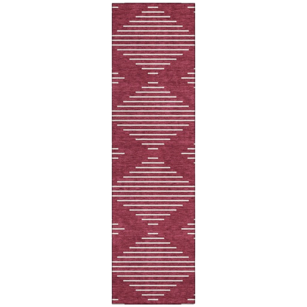Velina Red Washable Indoor - Outdoor Rug - LOOMLAN - LOOMLAN Rugs - Outdoor Rugs
