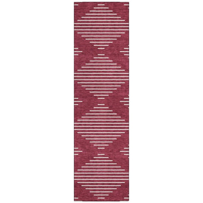 Velina Red Washable Indoor - Outdoor Rug - LOOMLAN - LOOMLAN Rugs - Outdoor Rugs