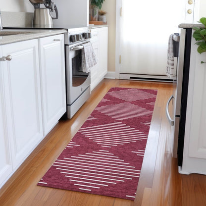 Velina Red Washable Indoor - Outdoor Rug - LOOMLAN - LOOMLAN Rugs - Outdoor Rugs