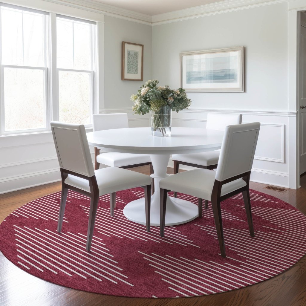 Velina Red Washable Indoor - Outdoor Rug - LOOMLAN - LOOMLAN Rugs - Outdoor Rugs