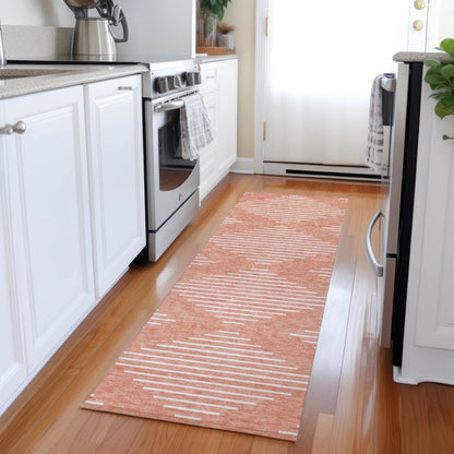 LOOMLAN Rugs Velina Salmon Washable Indoor-Outdoor Rug