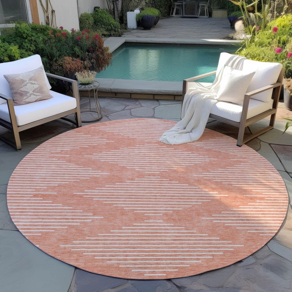 LOOMLAN Rugs Velina Salmon Washable Indoor-Outdoor Rug