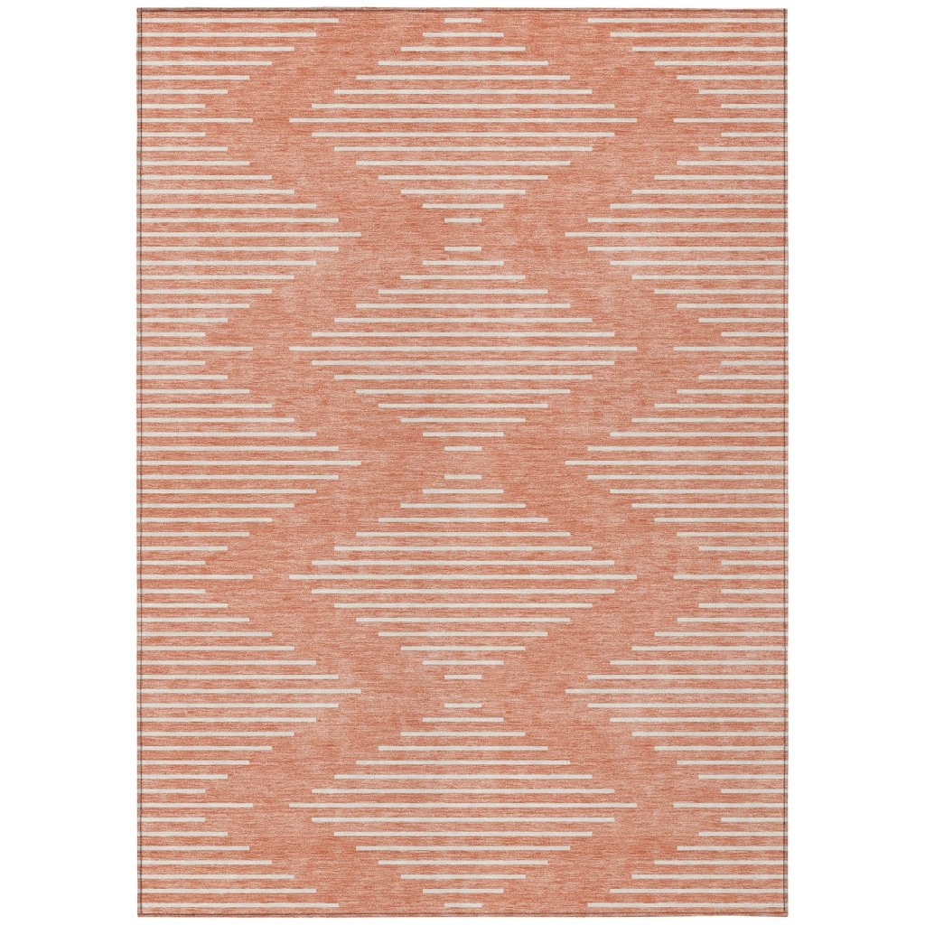 LOOMLAN Rugs Velina Salmon Washable Indoor-Outdoor Rug